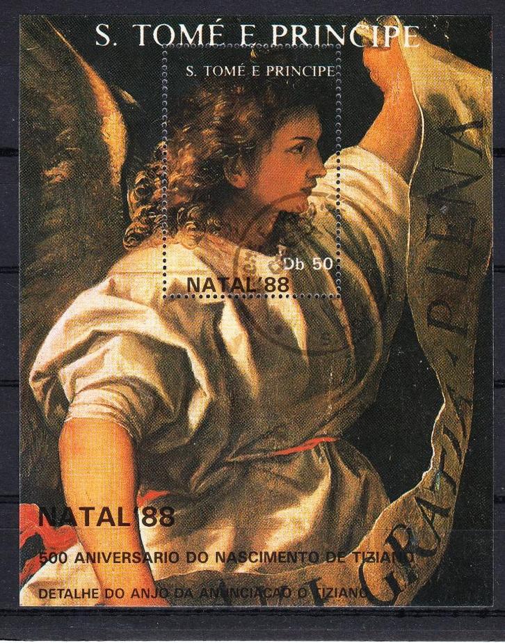 B373 - Sao Tomé E Principe michel blok 188 gestempeld , Kers, Postzegels en Munten, Postzegels | Afrika, Gestempeld, Overige landen