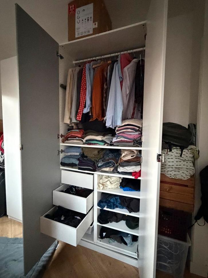 Ikea Pax Kast - Complete Garderobekast, Huis en Inrichting, Kasten | Kledingkasten, Gebruikt, 200 cm of meer, 150 tot 200 cm, 50 tot 75 cm