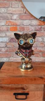 Steampunk:33cm Kat Buste Beeld🌹NIEUW🌹, Verzamelen, Ophalen of Verzenden, Nieuw, Dier