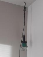Vintage industriële tafellamp looplamp hanglamp jaren 50/60, Ophalen of Verzenden, Gebruikt, Glas, Minder dan 50 cm