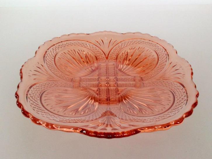 Schaal Carré Schreiber & Neffen Persglas Art Deco, Antiek en Kunst, Antiek | Glas en Kristal, Ophalen of Verzenden