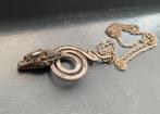 vintage ketting met drakenkop uit Bali, Gebruikt, Ophalen of Verzenden, Zilver, Overige materialen
