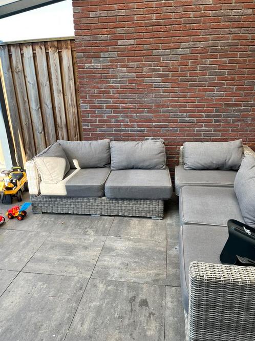 Gedeelte Lounge bank buiten inclusief kussens, Tuin en Terras, Tuinbanken, Gebruikt, Ophalen