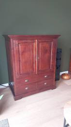TV kast teak hout, Huis en Inrichting, Kasten | Buffetkasten, Ophalen, Gebruikt, 100 tot 150 cm, Teakhout