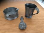 Antiek Tinnen Set: Asbak, Lepel & Vaasje, Antiek en Kunst, Antiek | Tin, Ophalen