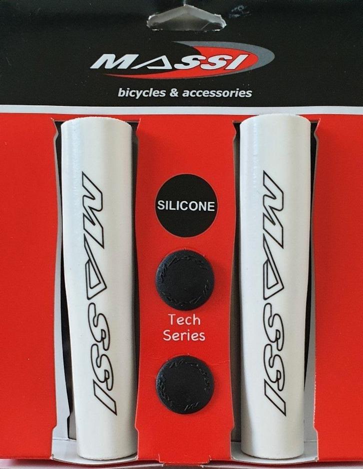 Handvatten / Stuurgrepen MASSI Siliconen Wit -30% OFF!!!, Fietsen en Brommers, Fietsen | Crossfietsen en BMX, Nieuw, 16 tot 20 inch