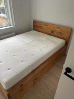 Echt houten handgemakt bed, Huis en Inrichting, Slaapkamer | Bedden, Ophalen, Gebruikt, Tweepersoons, 140 cm