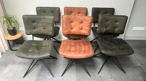 Zes eetkamer stoelen label 51, Huis en Inrichting, Stoelen, Gebruikt, Vijf, Zes of meer stoelen, Stof, Overige kleuren, Ophalen