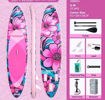 Funwater SUP Board - Bloemenprint - Complete Set beschikbaar voor biedingen