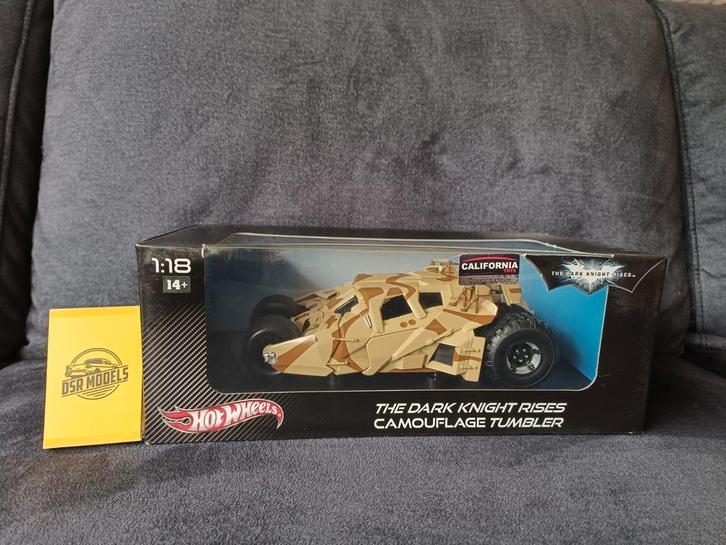Batman Tumbler Camouflage 1:18 - Hot Wheels, Hobby en Vrije tijd, Modelauto's | 1:18, Nieuw, Auto, Hot Wheels, Ophalen of Verzenden
