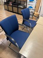 2 vergaderstoelen Klöber - blauw - zeer goede kwaliteit, Huis en Inrichting, Stoelen, Ophalen, Gebruikt, Twee, Blauw