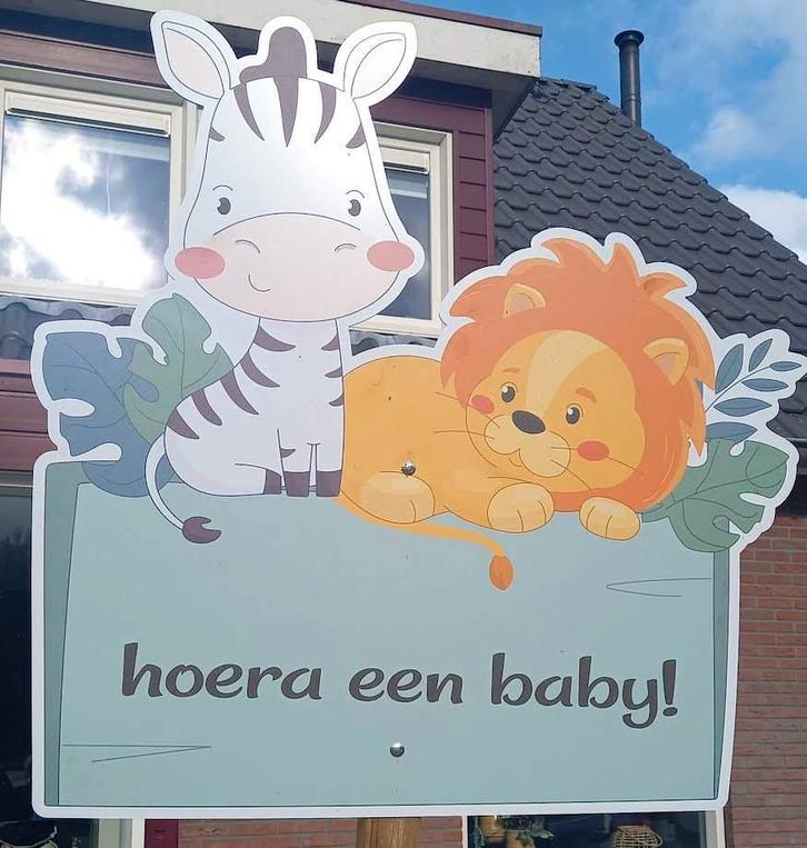 Geboorteborden, Hobby en Vrije tijd, Feestartikelen | Verhuur, Zo goed als nieuw, Abraham of Sarah, Ophalen