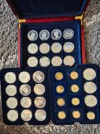 Kist met 36 sterling zilveren penningen 854 gr netto zilver, Postzegels en Munten, Munten | Nederland, Zilver, Ophalen of Verzenden