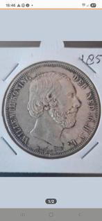 2 1/2 Gulden (Rijksdaalder) 1852 bijzonder mooie kwaliteit., Postzegels en Munten, Munten | Nederland, Koning Willem III, Zilver