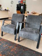 Stoelen van Bommel - Antraciet suède- ZGAN, Ophalen, 75 tot 100 cm, Zo goed als nieuw, Stof