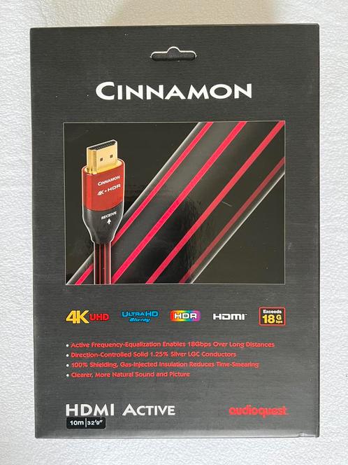 Audioquest Cinnamon 10m ! 4K UHD HDMI KABEL - High End, Audio, Tv en Foto, Audiokabels en Televisiekabels, Zo goed als nieuw, HDMI-kabel