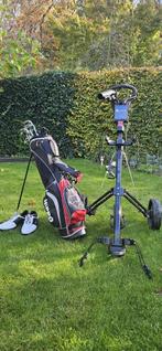 Golftas, trolley en clubs, Sport en Fitness, Golf, Ophalen, Gebruikt, Set, Mizuno