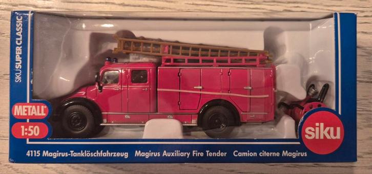 SIKU 4115 Brandweerwagen (Oldtimer) Magirus, Hobby en Vrije tijd, Modelauto's | 1:50, Nieuw, Bus of Vrachtwagen, SIKU, Ophalen of Verzenden
