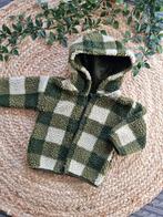 Groen Geruit Teddyjasje • Maat 68, Kinderen en Baby's, Babykleding | Maat 68, Gebruikt, Ophalen of Verzenden, Jasje, Primark