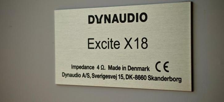 Dynaudio Excite X18 Speakers, Audio, Tv en Foto, Luidsprekers, Zo goed als nieuw, Front, Rear of Stereo speakers, 120 watt of meer