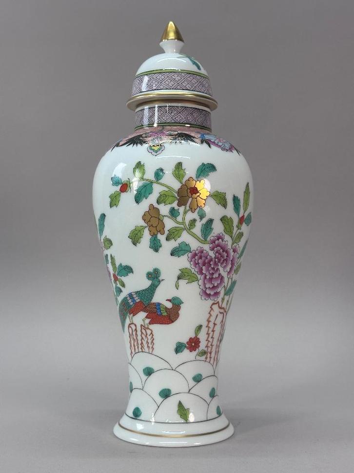 Herend Hongarije dekselvaas, Decor "PP" Paon de Peking, Antiek en Kunst, Antiek | Porselein, Ophalen of Verzenden