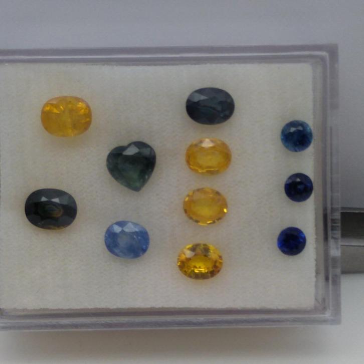 11 Stuks Saffier 8.90 karaat in totaal - Edelstenen, Sieraden, Tassen en Uiterlijk, Edelstenen, Nieuw, Ophalen of Verzenden