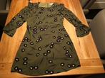 Groen/zwart/abricot Loavies jurkje, maat M, Kleding | Dames, Maat 38/40 (M), Verzenden, Boven de knie, Groen