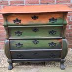 Buikkastje ladenkastje vintage boho stijl zwart groen, Ophalen, 50 tot 100 cm, Zo goed als nieuw, 3 of 4 laden