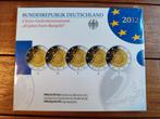 Duitsland 5 x 2 euro Proof 2012 ADGFJ PP 10 Jaar EURO TYE, Ophalen of Verzenden, Duitsland, 2 euro, Setje
