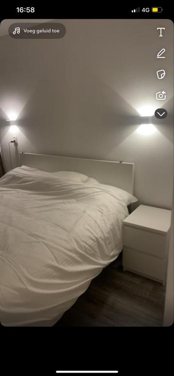 Complete Bed met Nachtkastjes - Wit beschikbaar voor biedingen