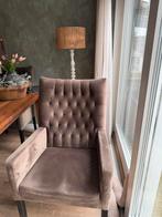 Set van 6 Eetkamerstoelen, Huis en Inrichting, Stoelen, Ophalen, Bruin, Zo goed als nieuw, Stof