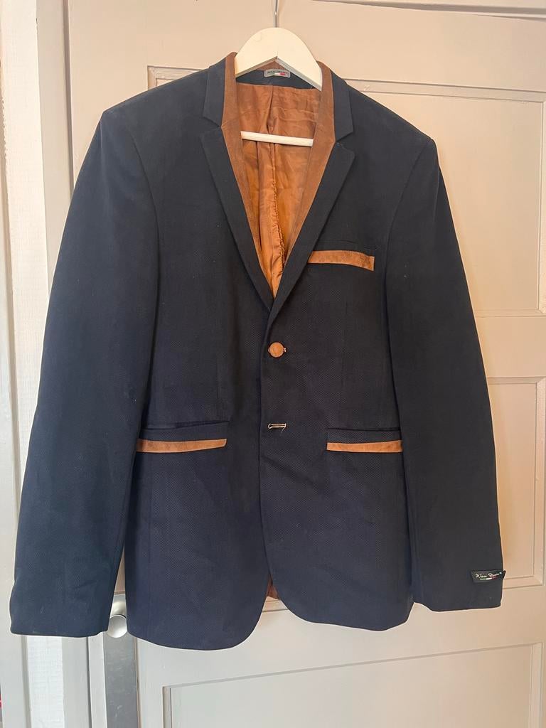 Wam Denim Colbert - Maat M, Kleding | Heren, Kostuums en Colberts, Ophalen of Verzenden, Zo goed als nieuw, Maat 48/50 (M), Blauw