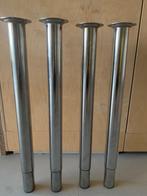 IKEA metaal chroom tafelpoten 4, Ophalen, Tafelpoot, Minder dan 50 cm, 50 tot 100 cm