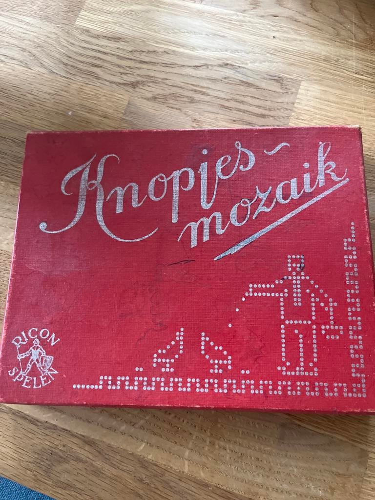 Vintage Knopies Mozaïekspel - Ricon Spellen, Ophalen of Verzenden, Gebruikt, (Grond)plaat