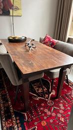 Authentieke Indonesische eettafel, Huis en Inrichting, Ophalen, Gebruikt, Koloniaal, 4 tot 6 stoelen