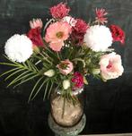 Zijdenbloemen In Vaas | Roze-Bordeaux-Wit, ., Ophalen of Verzenden, Zo goed als nieuw, .