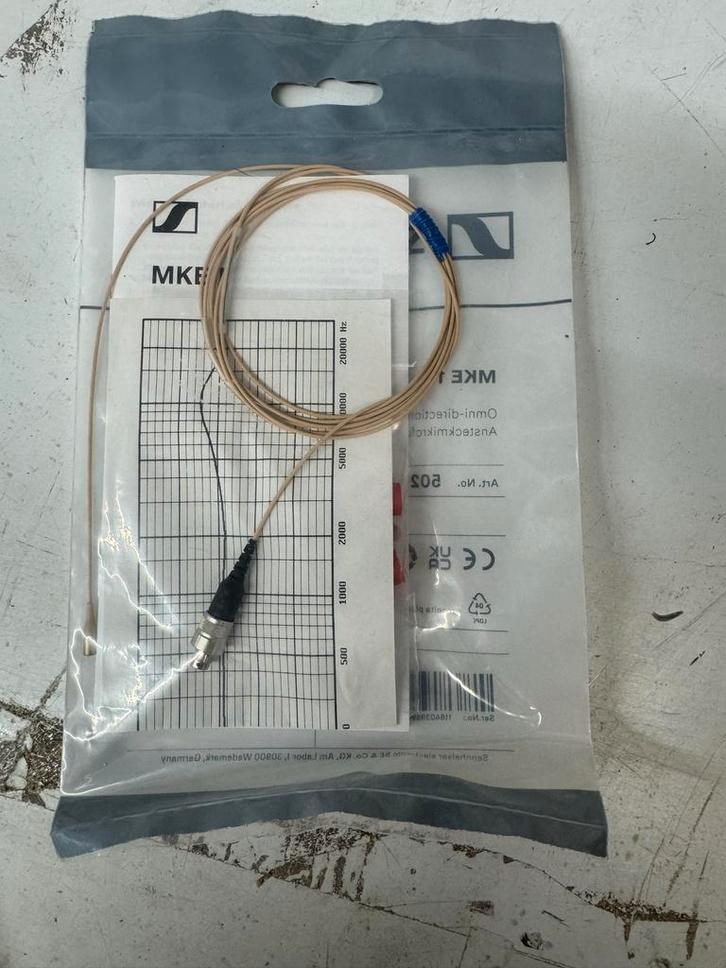 2x Sennheiser MKE 1-4 3 beige lavalier microfoons (LEMO), Muziek en Instrumenten, Microfoons, Nieuw, Overige typen, Ophalen of Verzenden