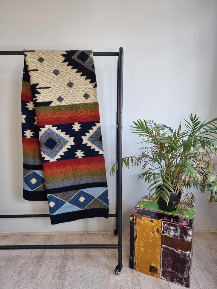 Alpaca wollen deken/plaid uit Zuid-Amerika, Huis en Inrichting, Woonaccessoires | Plaids en Woondekens, Nieuw, Ophalen of Verzenden