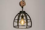 Hanglamp  industrieel, Ophalen, Zo goed als nieuw, Minder dan 50 cm, Metaal