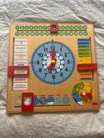 Goula Houten Kalenderklok - Educatief Speelgoed, Ophalen, Zo goed als nieuw, Taal en Lezen