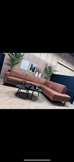 ZGAN Industriële Cognac Hoekbank - 290 x 215, Huis en Inrichting, Ophalen, 250 tot 300 cm, Industrieel cognac hoekbank kwaliteit stoer modern