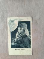Mobilisatie‑briefkaart “Wat! Een drieling?” (Ongelopen), Ophalen of Verzenden, 1920 tot 1940, Ongelopen, Zuid-Holland