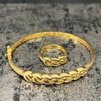 18k gouden armband met ring cuban model, Ophalen of Verzenden, Nieuw, Goud