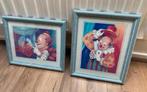 Clown schilderijen baby kamer. 28x24 cm, Huis en Inrichting, Woonaccessoires | Schilderijen, Tekeningen en Foto's, Ophalen of Verzenden