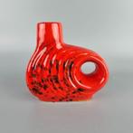 West-Duitse Fat Lava vaas. Walter Becht  WB 156/15. rood, Antiek en Kunst, Ophalen of Verzenden