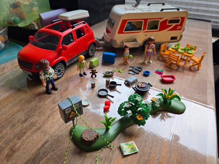 Playmobil Caravan met Auto - Complete Set, Kinderen en Baby's, Speelgoed | Playmobil, Gebruikt, Complete set, Ophalen of Verzenden