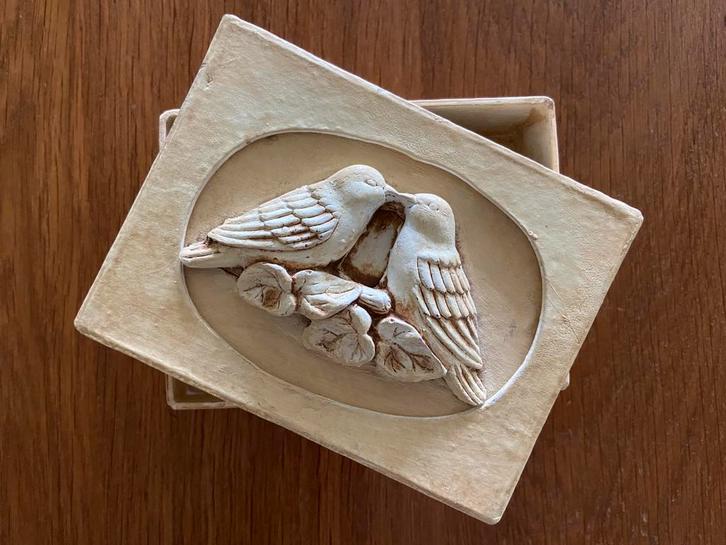 Sierdoosje sier doosje vogels vogeltjes, Antiek en Kunst, Curiosa en Brocante, Ophalen of Verzenden