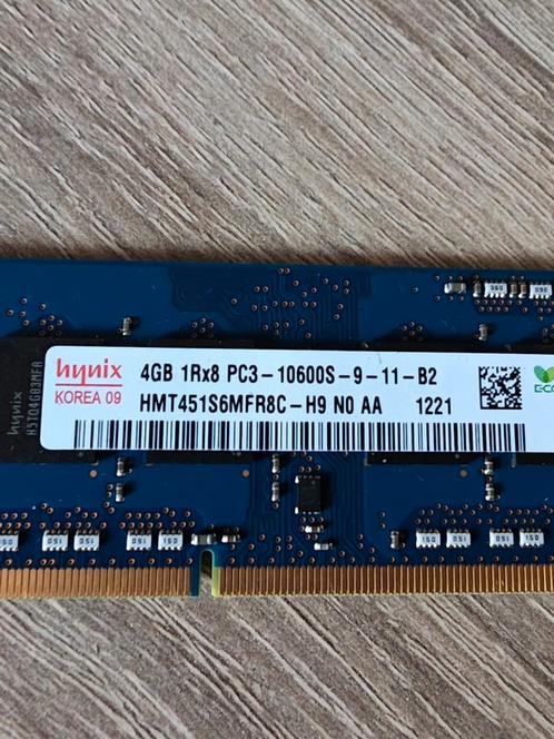 2x Hynix 4GB PC3-10600S DDR3 SODIMM Laptop Geheugen, Computers en Software, RAM geheugen, Gebruikt, Laptop, DDR3, Ophalen of Verzenden