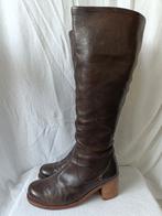 Vintage bruine laarzen Fred De La Bretoniere Goodyear mt 38, Hoge laarzen, Fred de la Bretoniere, Bruin, Ophalen of Verzenden