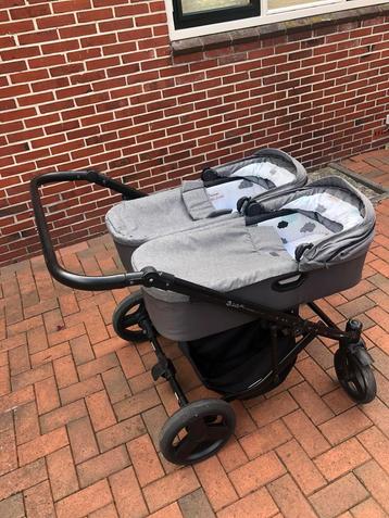 Jedo dubbele kinderwagen 